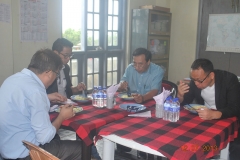 Pastor Shan and others in his team from Faith Harvest Church have lunch with the chairman