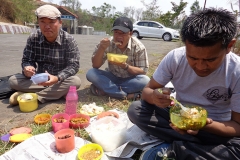 Sir Kholi, Silas, and Menuokhrielhuo have a picnic of their own